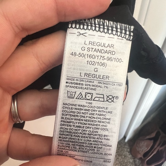 Gap Maternity Black Pajama Set Cami Robe Pants Size Large Modal Soft - Picture 8 of 11